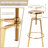 Juddson Industrial Bar Stools Set of 2, Adjustable Swivel Four Legged Round Metal Barstools, Backless Counter Height Bar Chairs for Kitchen Dining-621097742