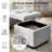 Willie Modern 22"W Lift-Up Top Chenille Storage Square Ottoman with Wheels-759488810