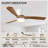 42 INCH WOOD CEILING FAN WITH LIGHT