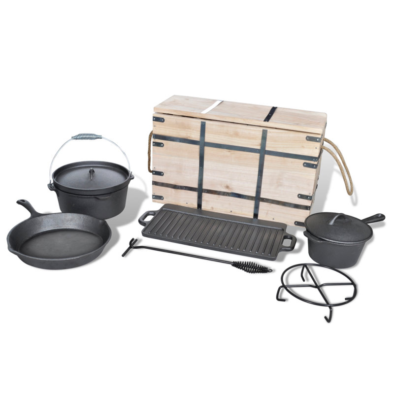 Symple Stuff Cast Iron Round Dutch Oven