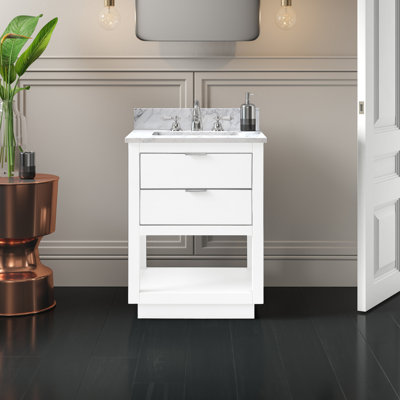 Allie 24" Single Bathroom Vanity with Carrara Marble Top