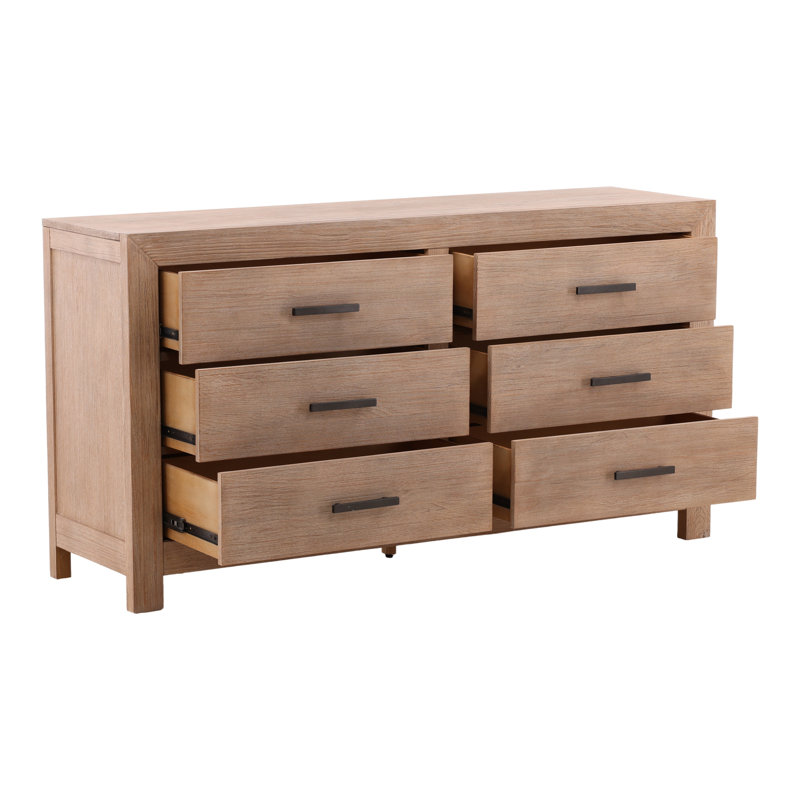 Emmalyn 6-Drawer Dresser, Light Warm Wash
