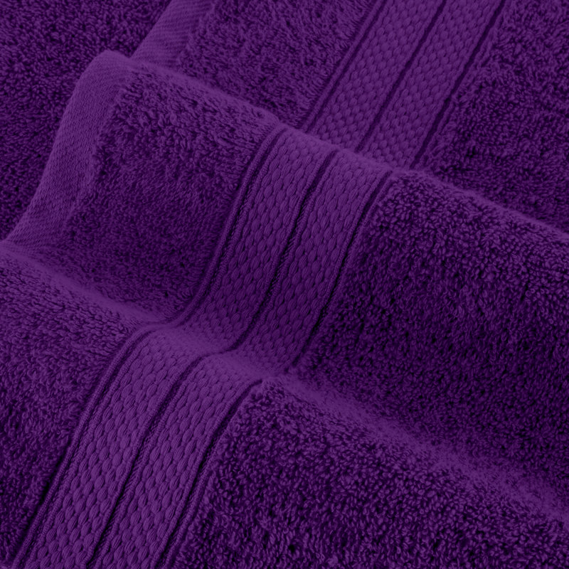 Ensemble de serviettes de bain 6 pièces Elegant Comfort Luxury, Purple