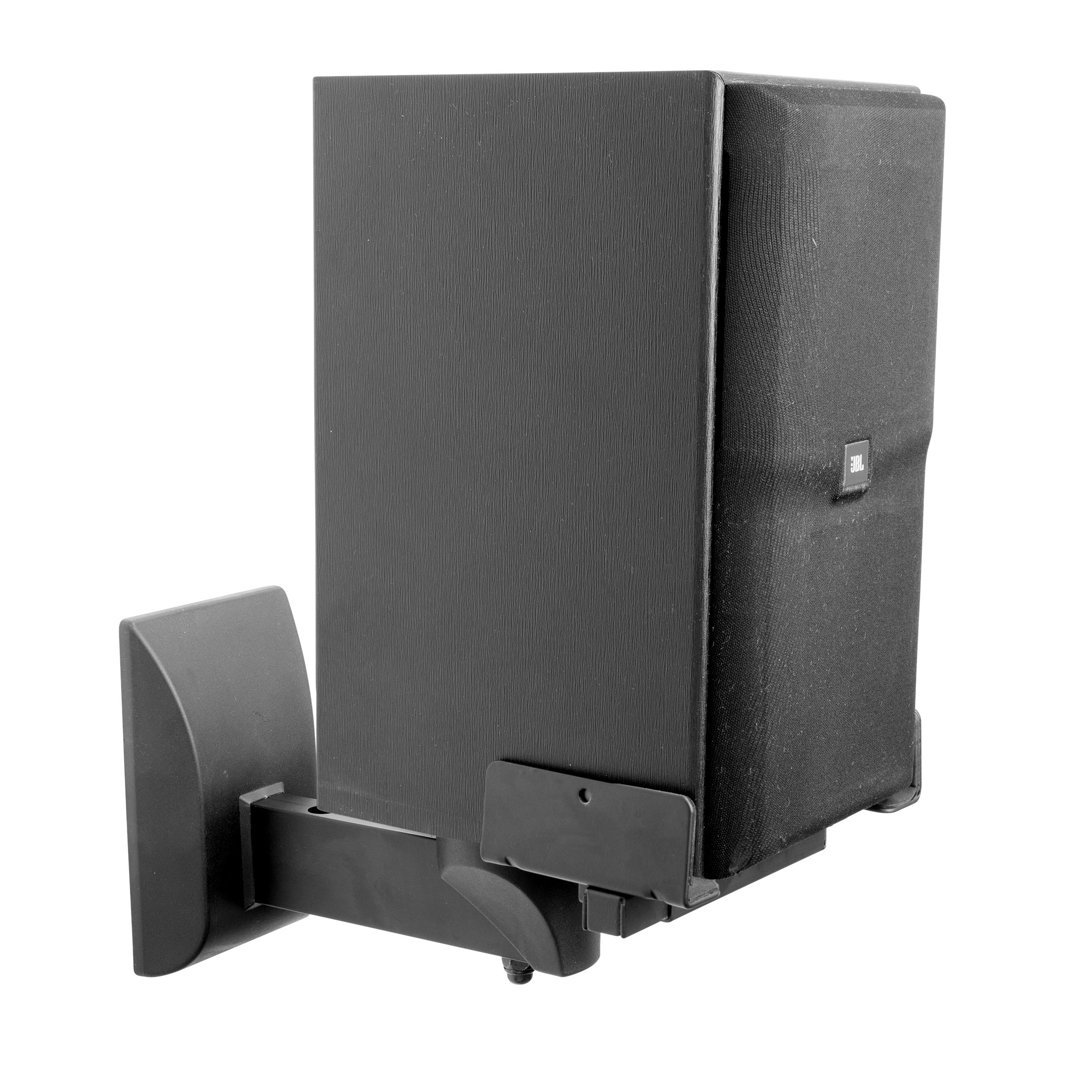 Mount-It! Speaker Wall Mounts, Pair of Universal Side Clamping Bookshelf Speaker Mounting Brackets (Set of 2) Mount-it