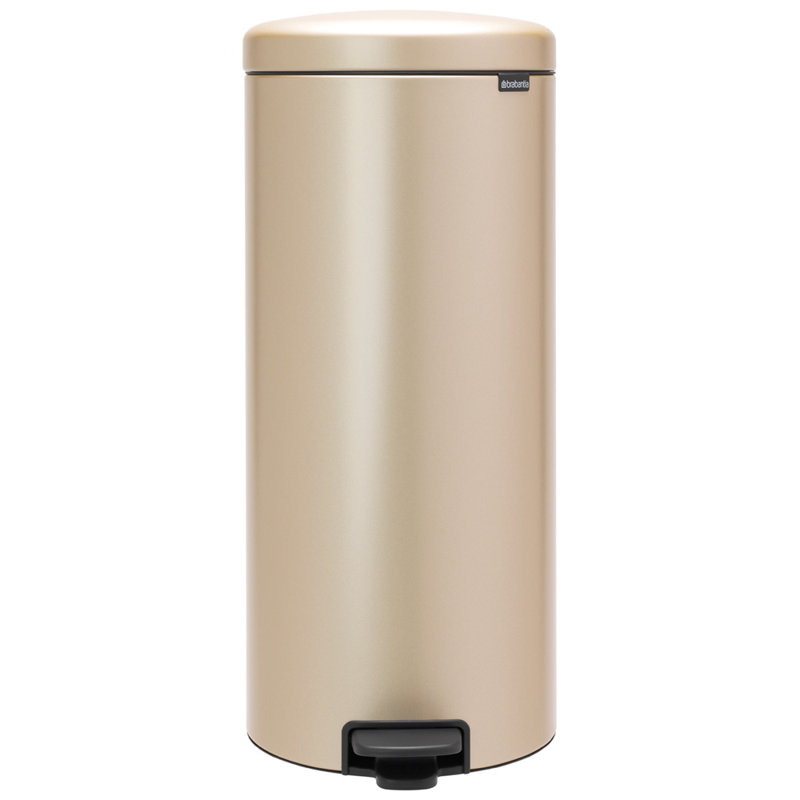Brabantia NewIcon Step On Trash Can, 8 Gallon (30 Liter), Metallic Gold