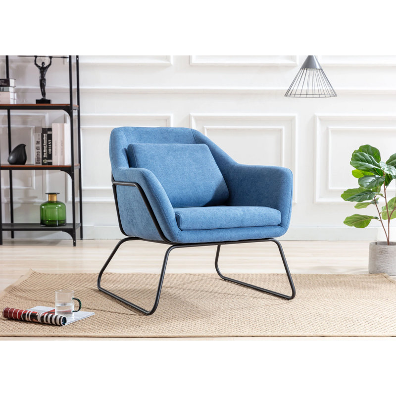 Fauteuil en polyester 28,7 po Cambell, Bleu