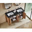 Meuble-lavabo double 60 po Abella Munich-314891782-314891780