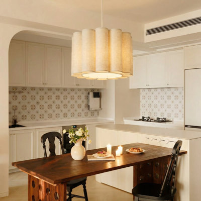 Luminaires suspendus géométriques 1 lumière beige
