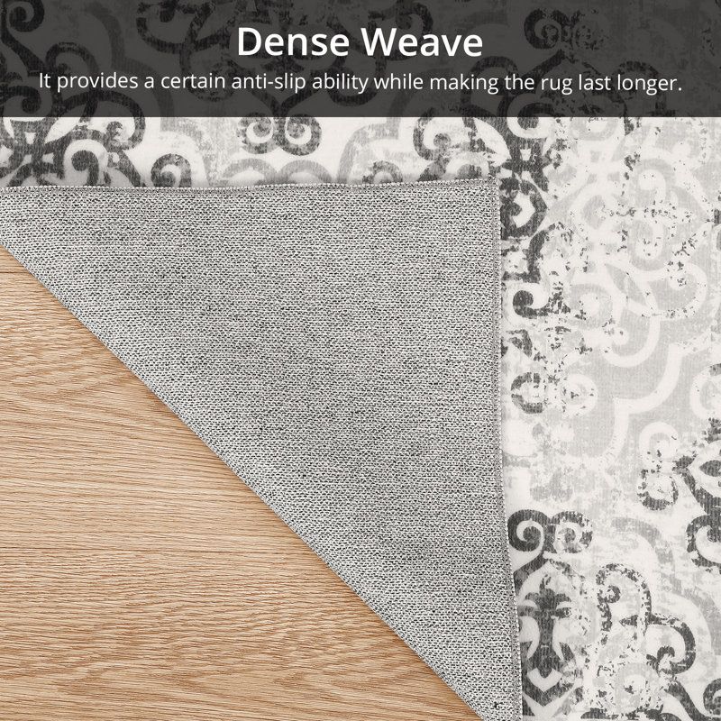 Jiahna Washable Geometric Rug, Rectangle 5' x 7'