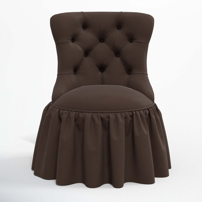 Minnie Upholstered Side Chair, Classic Chocolate Velvet