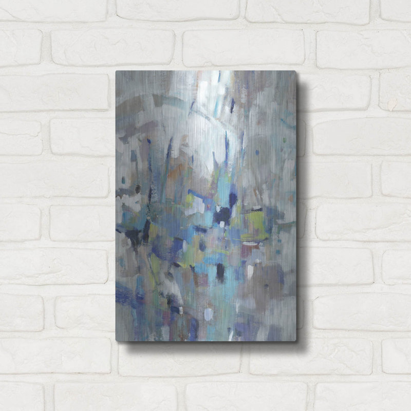 Brayden Studio® «Edgy Blues I» par Tim O'Toole, art mural en métal, H 16 po x l 12 po