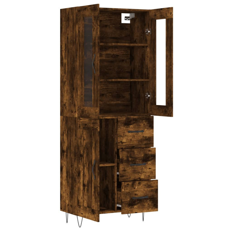 Rohando 3 Door Manufactured Wood Wardrobe, Smoked Oak