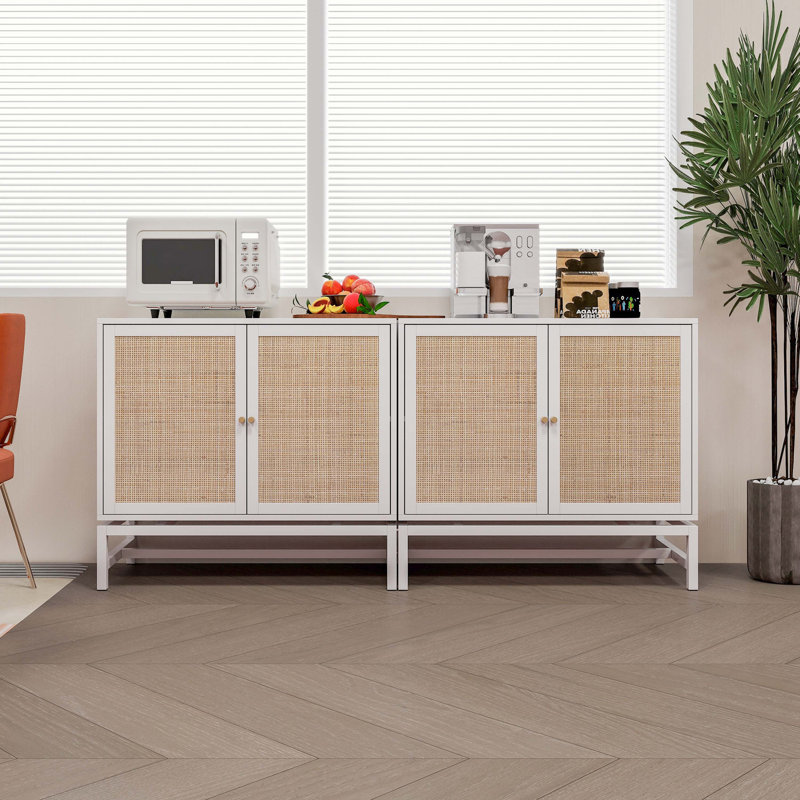 Crédence de rangement l 63 po Pam, Blanc