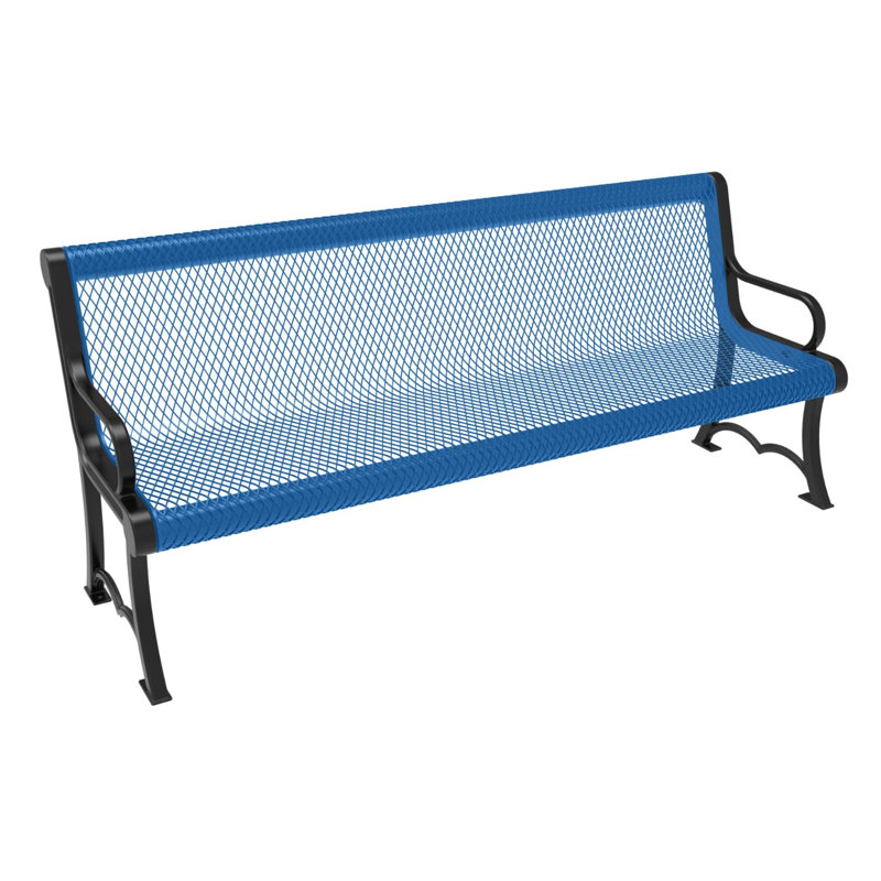 Banc extensible bleu clair texturé, 1,83 m, avec dossier, portable, Banc de jardin portatif 6 pi, Bleu clair texturé