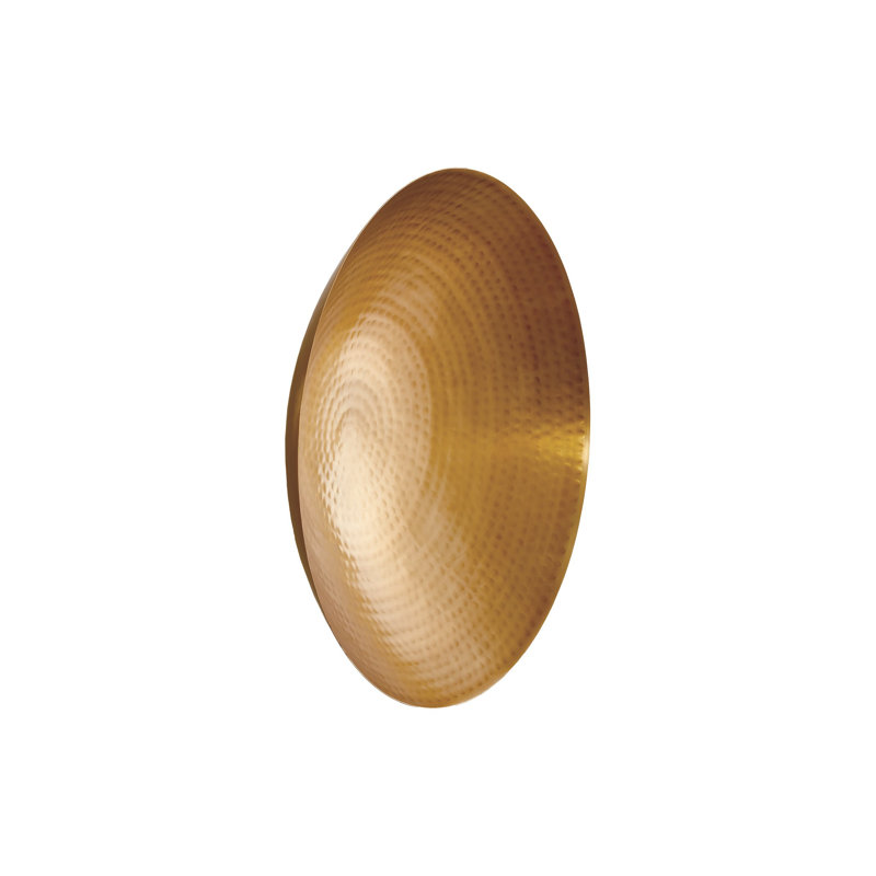 Indira Wall Bowl, Antique Brass, 5" H x 13" W x 13" D