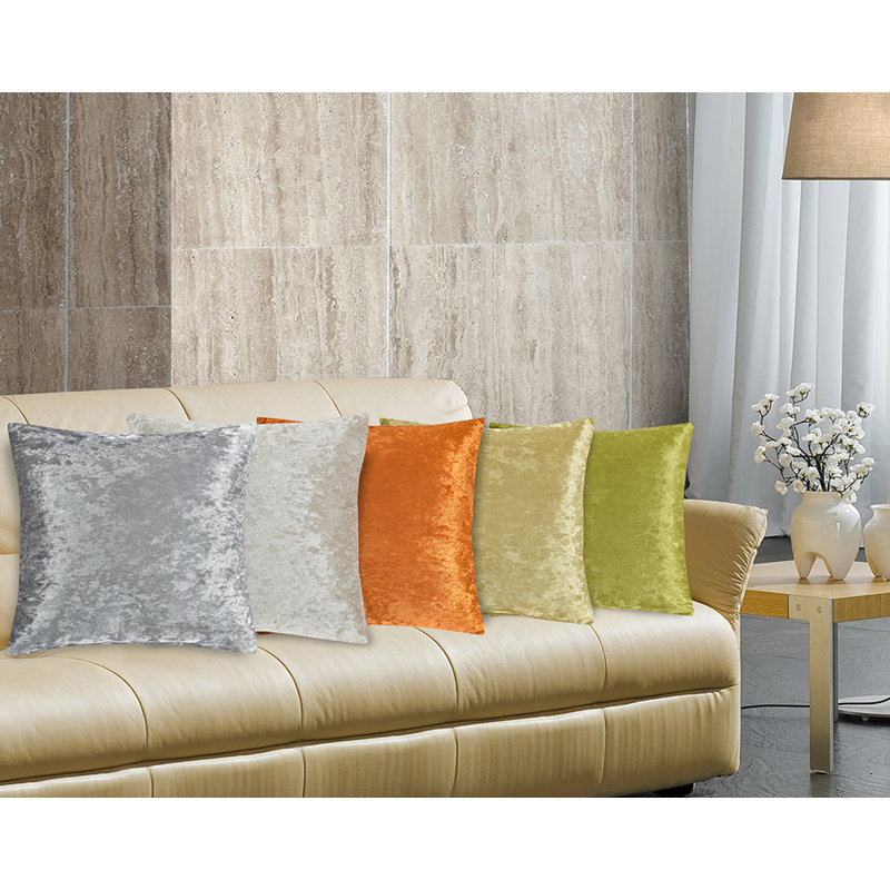 Housse de coussin réversible Velveteen Shadow, Crème
