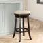 Tabouret de bar de 30 po, housse de siège en tissu beige, bois franc, pivot pour tabouret à mobilité accrue, finition texturée, siège confortable, qualité de fabrication rotative à 360 degrés