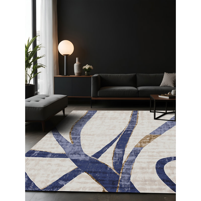 Silky Soft Plush Gray Area Rug, Square 3'