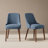 High Back Dining Chair with Ergonomic Curved Back, Padded Seat & Solid Wood Legs-1499108733