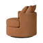 Chaise d'appoint rembourrée orange