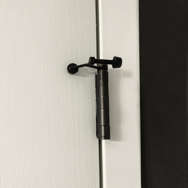 Butoir de porte standard à charnière en zinc 2-1 / 8 po x 1-3 / 4 po, Noir mat