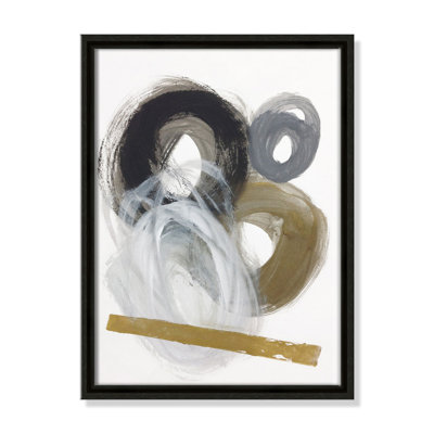 Swirls of Asia 2 - Peinture sur toile avec cadre flottant
