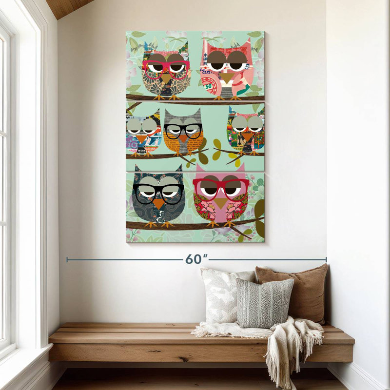 Brampt Owl Friends, 50" H x 32" W