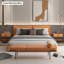 Banc rembourré orange