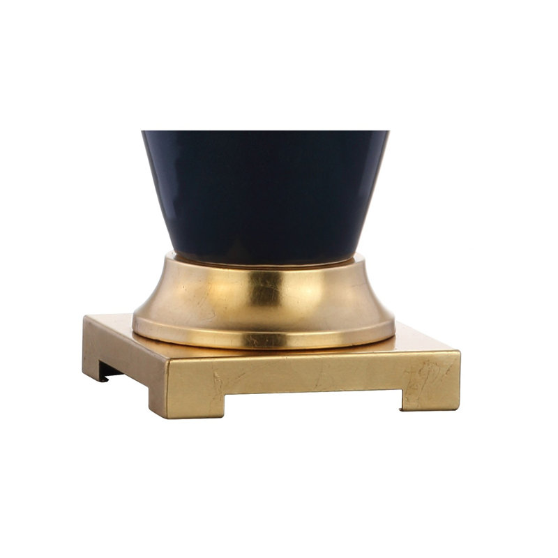 Lampe de table 32 po Merve, Blanc / Bleu marine