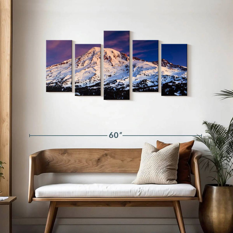 Alvord Snowy Mt. Rainier, H 24 po x l 49 po
