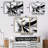 Abstract Waves Black White Explosion - Abstract Wall Art Set-782136486-782136487