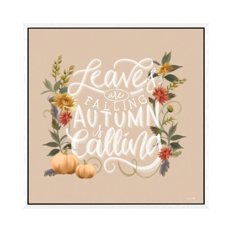 Autumn Is Calling by House Fenway - Gallery-Wrapped Canvas Giclée on Canvas, 45.72 cm H x 45.72 cm W, White Floater Framed