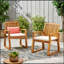 Fauteuil en bois DD de Della avec assemblage facile, rembourrage moelleux et structure en bois durable pour plus de confort et de style