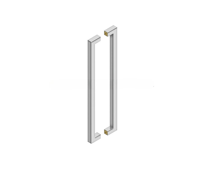 Poignées contemporaines 24 po Deltana SSPBB2410U32D, dos à dos en acier inoxydable brossé, Acier inoxydable poli