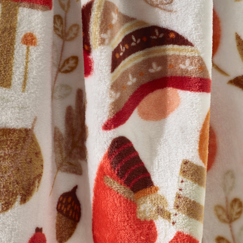 Woodland Gonks Cosy Fleece Blanket Throw