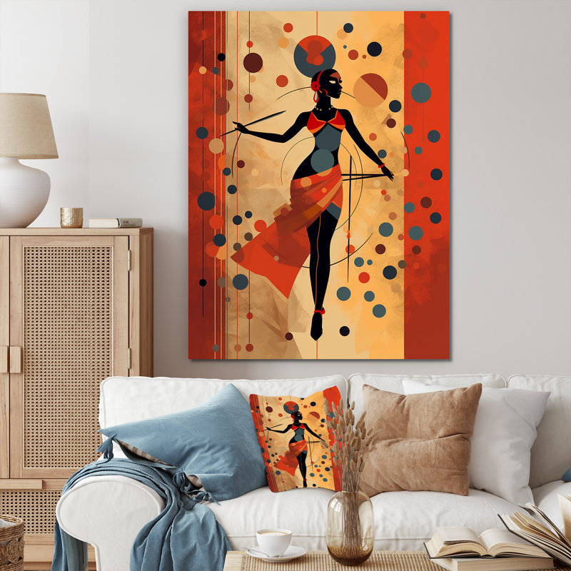 «Kali Tantric Hindu Goddess Retro Illustration I» sur, Toile tendue, H 32 po x l 16 po x P 1 po