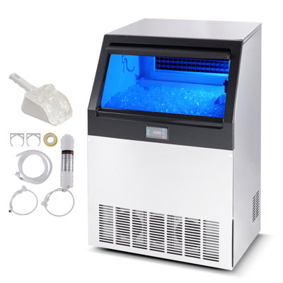VEVOR 155 Lb. Daily Production Cube Clear Ice Freestanding Ice Maker