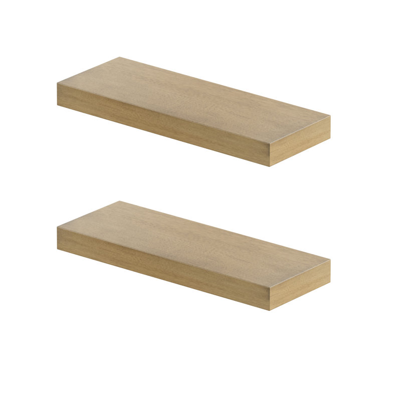 Tablette flottante 2 pièces Canvar, Bouleau Broadwalk