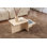 Table basse moderne en travertin Chrisina, 31,5 po x 15,7 po x 15,7 po | 100% panneau de particules enduit de mélamine, épaisseur: 0,7 pouce | Conception élégante en marbre | Parfait pour les salons et les espaces de réception, durable et élégant