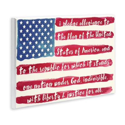 Plaque murale «Pledge Of Allegiance» à rayures, design par Sophie 6