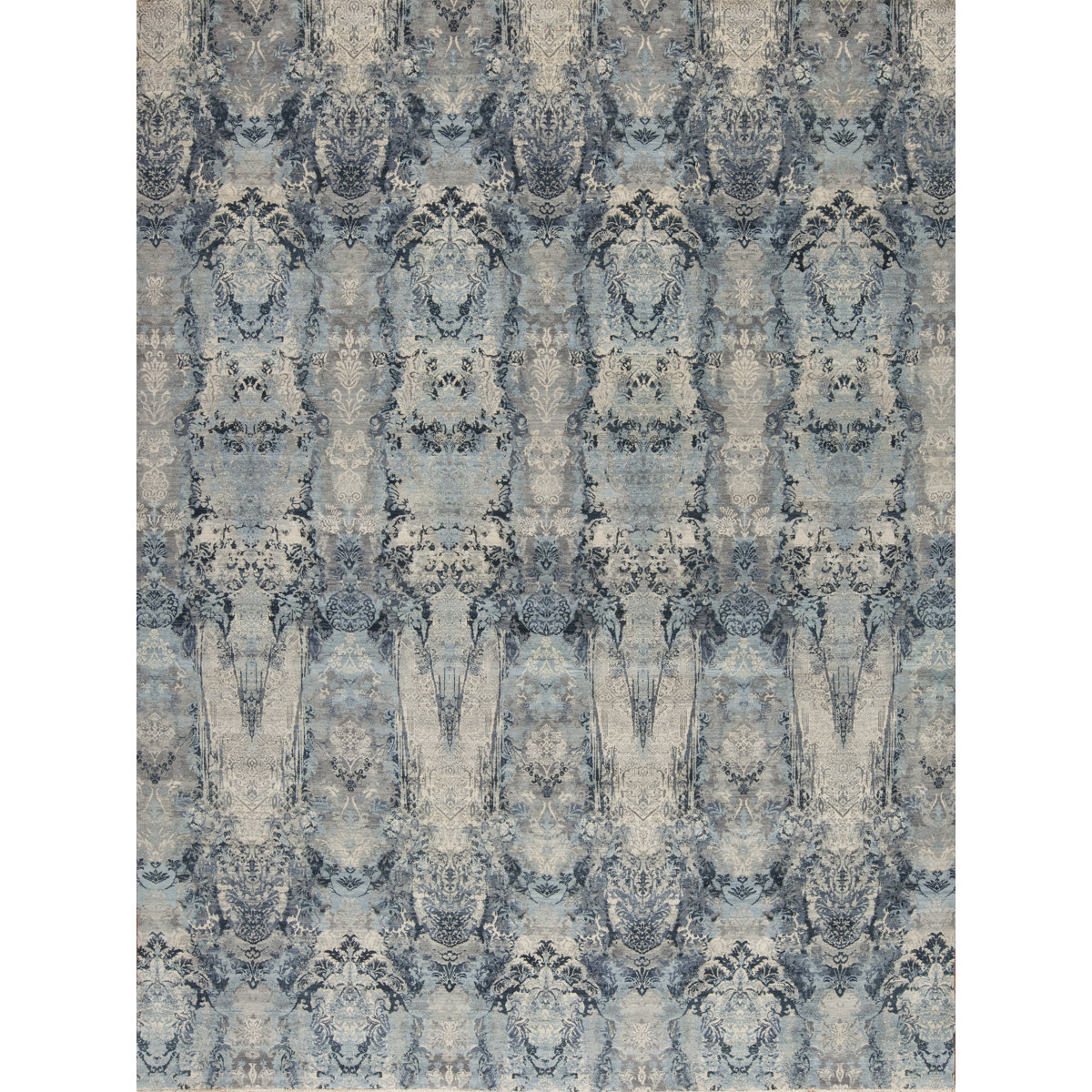 Samad Rugs Serendipity Rectangle Damask Hand-Knotted Wool Area Rug in ...