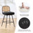 Upholstered Swivel Counter Stool With Rattan Backrest-1282506434-1282506435