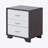 White and Black 3-drawer Rectangular Accent Table