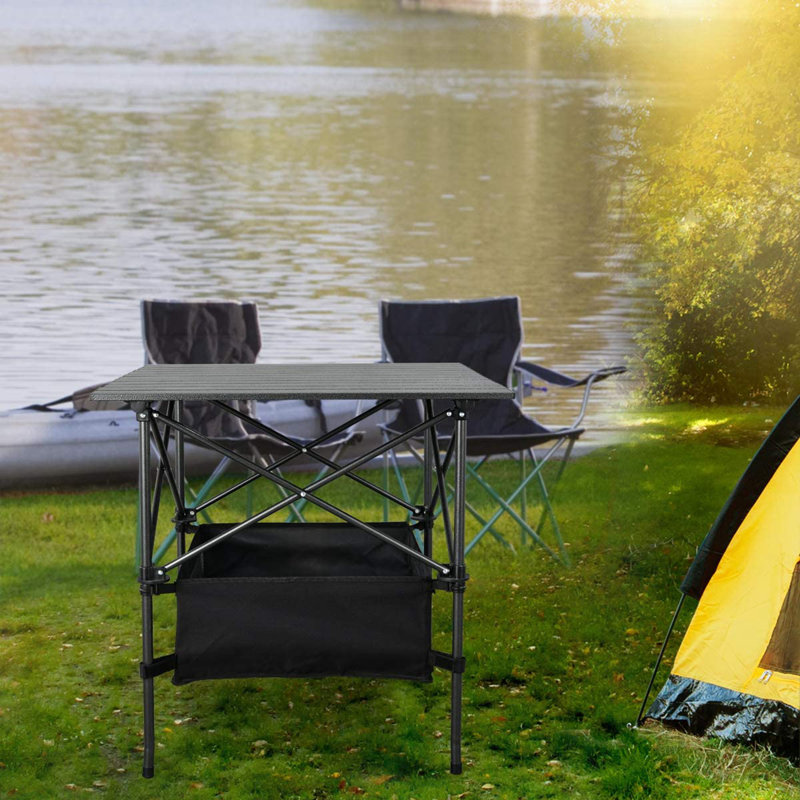 Table de camping pliable et sac de transport pliable