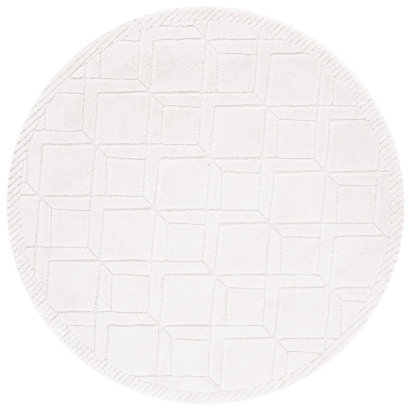 Tapis ivoire / beige Maxfield, Rond 6 pi 7 po