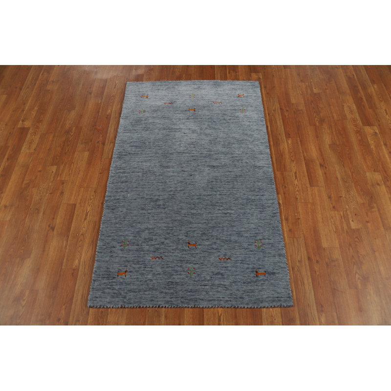 Tapis tribal bleu Gabbeh 3x5