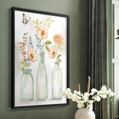 Summer Trio I, reproduction encadrée - bois massif