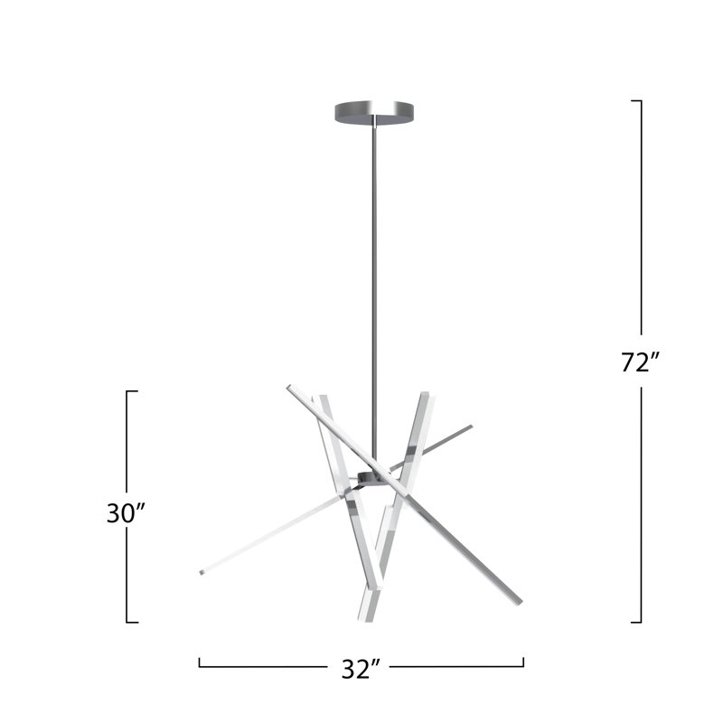 Stix - LED Pendant -, Chrome