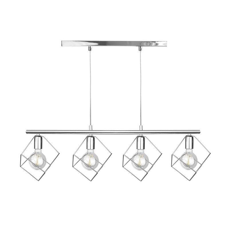 Antaneisha 4 - Light Kitchen Island Pendant, Silver, Silver