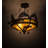 Rustic Lodge Glass Semi Flush Mount